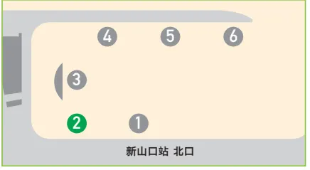 新山口站公車站牌位置-2號前往秋芳洞