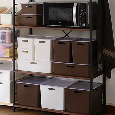 KEYWAY 聯府 博多收納盒 附透明上蓋 5L, 2個