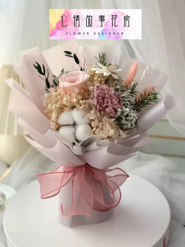 【心情故事花房】全新永生花花束隆重登場，送禮絕佳選擇！台南安南區推薦花店