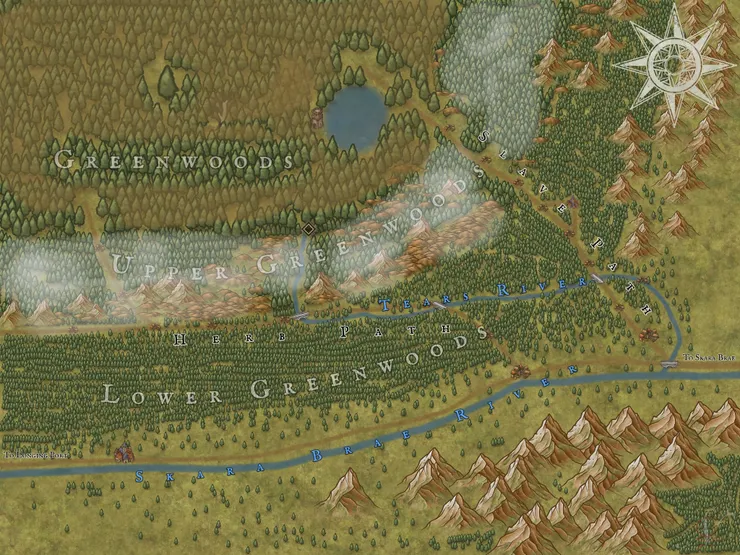 綠樹森林（Greenwoods）區域地圖