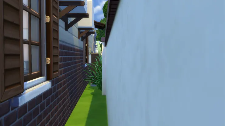 又是建築物跟圍牆之間，沒有人留意的地方。