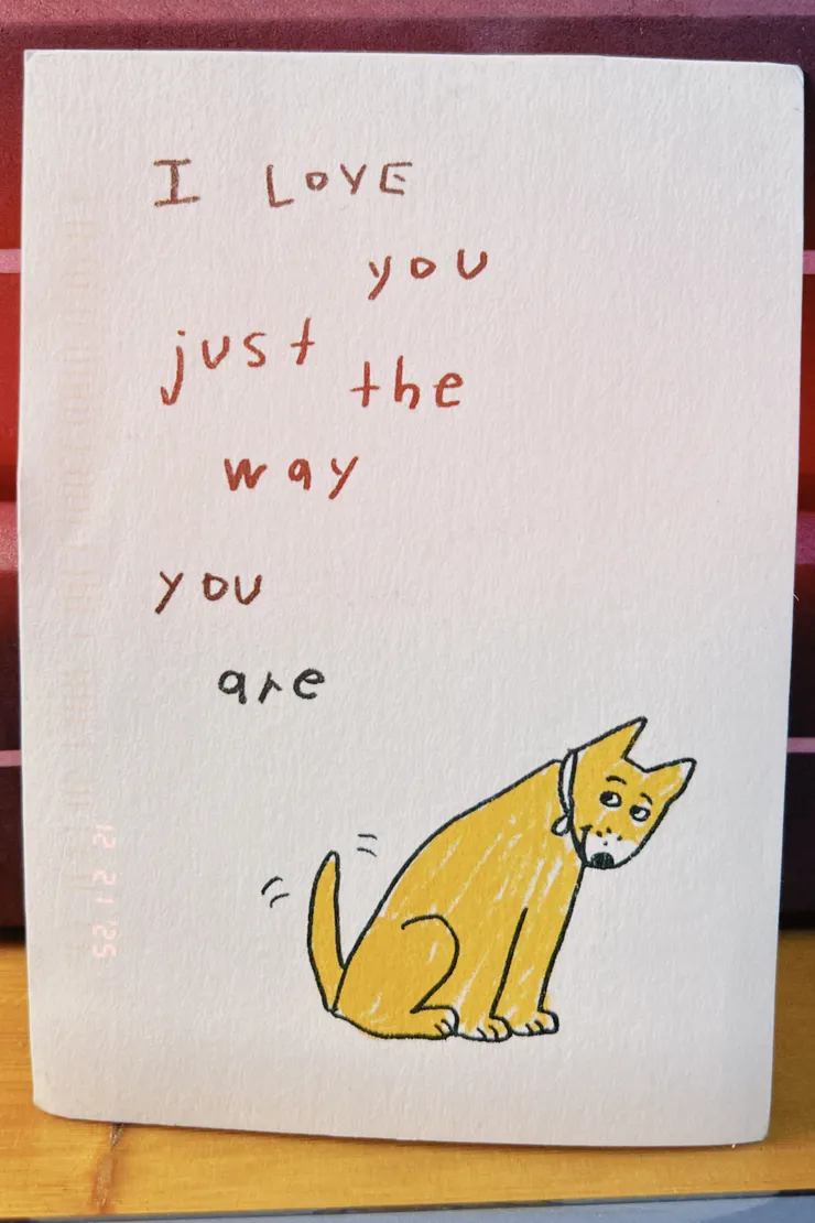 終於拿到妹妹寄到老家的生日卡片