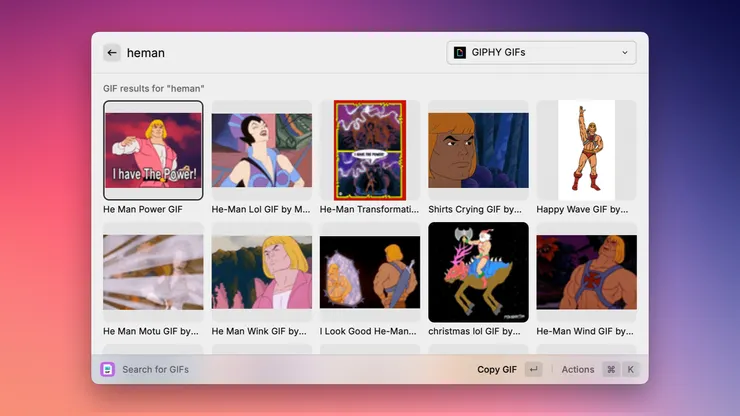 GIF Search 的搜尋功能。
