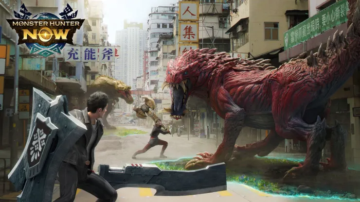 【Niantic新聞圖片一】新武器「充能斧」對決「慘爪龍」!