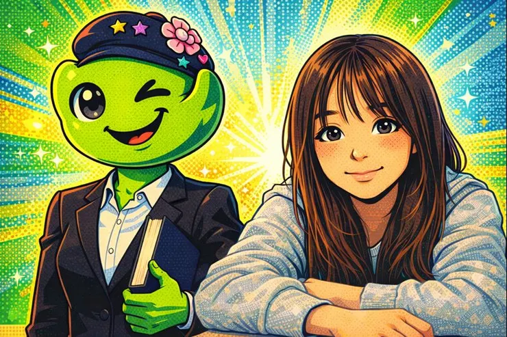 我和小苢的合照  (ChatGPT協作生成)