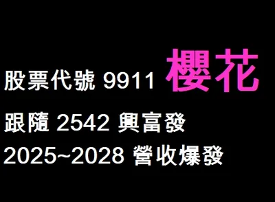 9911 櫻花 未來3年看不到不成長的理由 !