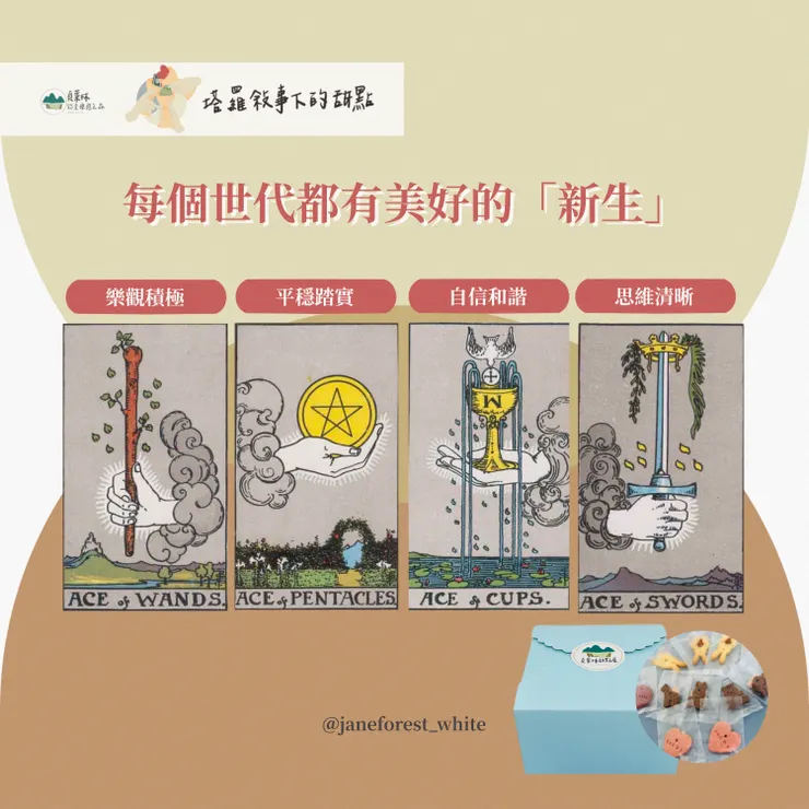 權杖1X錢幣1X聖杯1X寶劍1