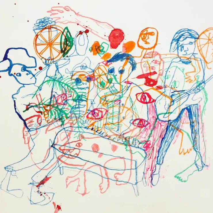 大二時在躁鬱症影響下所畫的圖畫