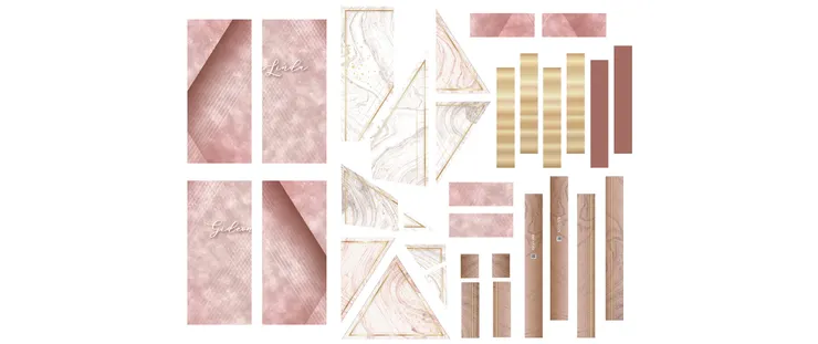 最後完整的背板,因為印刷限制,實際上被分散成許多碎片再重組。雖然工序複雜,但也為新人省下將近3成印刷費用,得以在預算內完成設計。