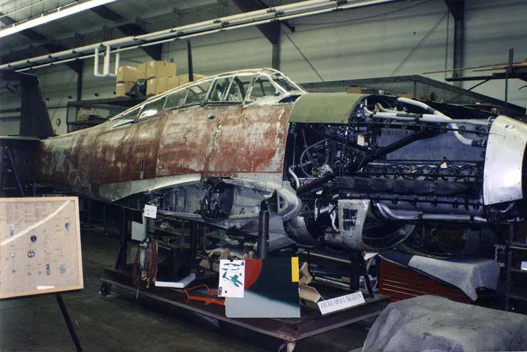 修復中的M6A1晴嵐攻擊機