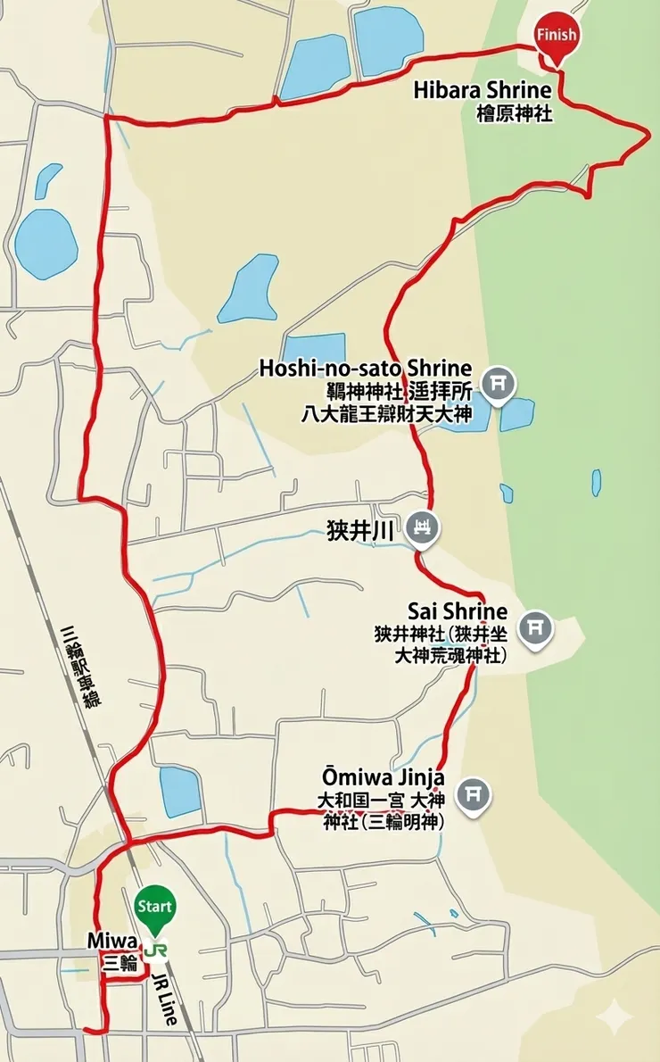 本次山邊道（南）的路線，走了9.4公里