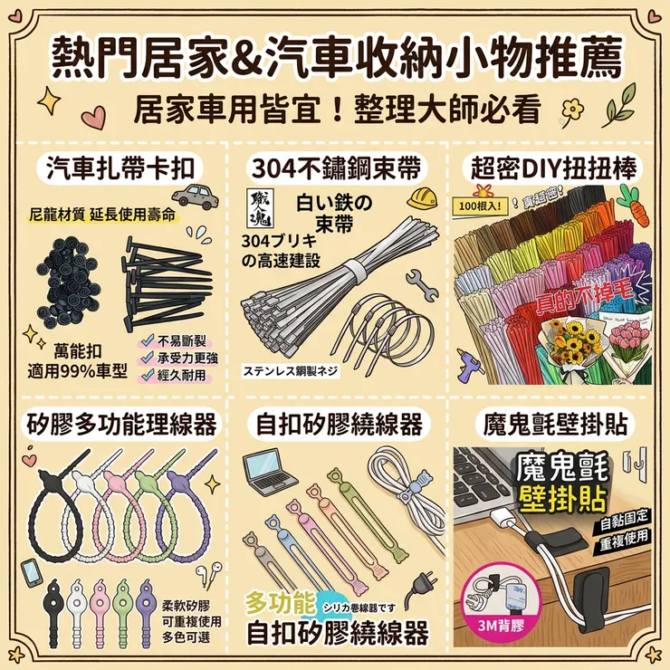 【束帶推薦】告別桌面線材瀑布！Dcard/PTT熱議評比：3C玩家/魔鬼氈理線，萬能紮帶卡扣/不鏽鋼束帶