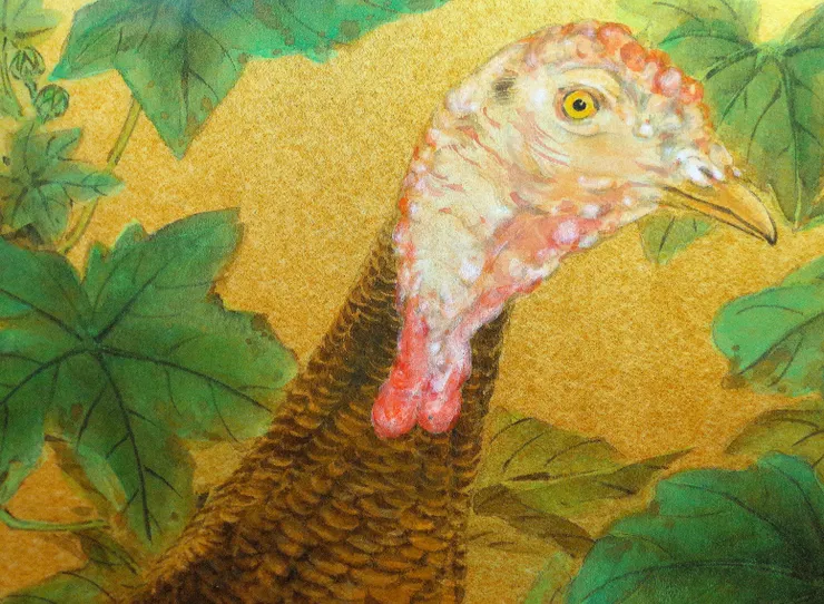 〈夏日閑庭〉局部－七面鳥