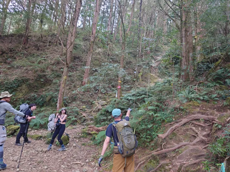 爬升的路徑大約是何董手指的方向