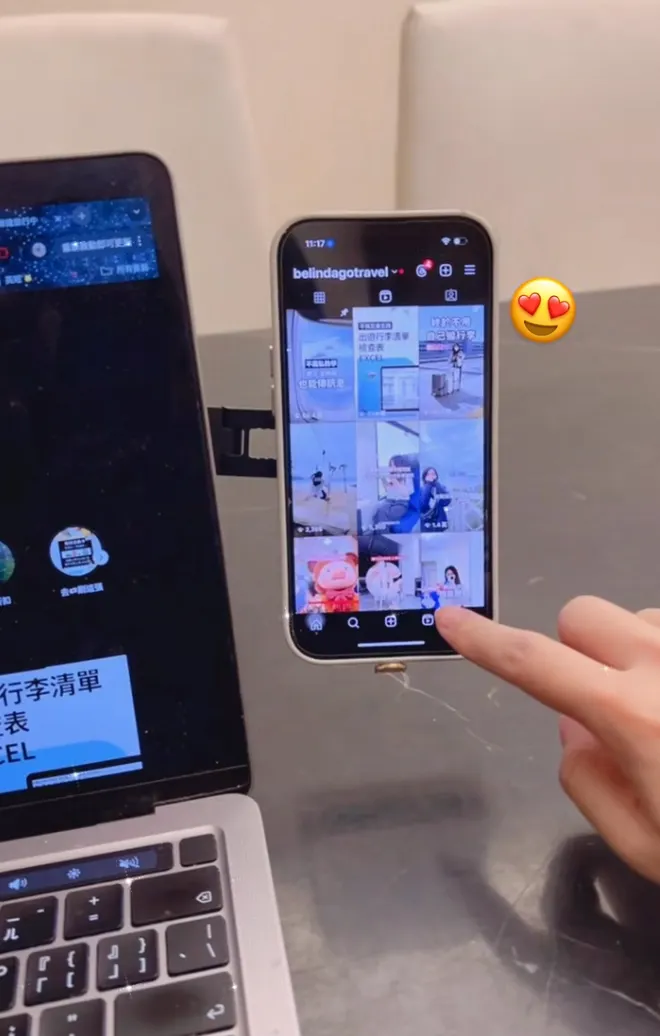 秒變雙螢幕～真空手機支架