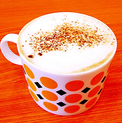 拿鐵咖啡,還找老師學了一陣子