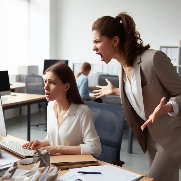 黃小姐是公司的高級主管，她有很大的權力，但她也有一個很差的脾氣