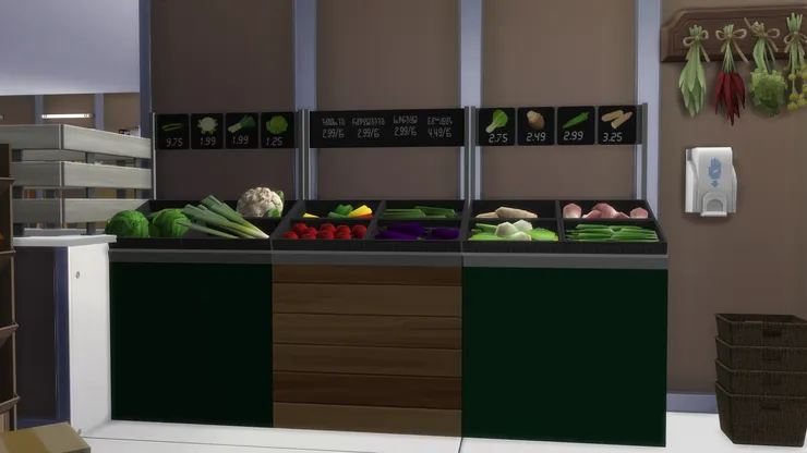 這邊的貨架用了不同花款，看下去活潑些。