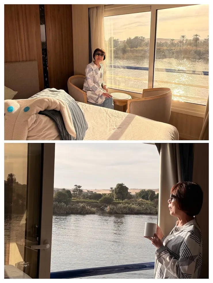 行進間河輪房間賞景