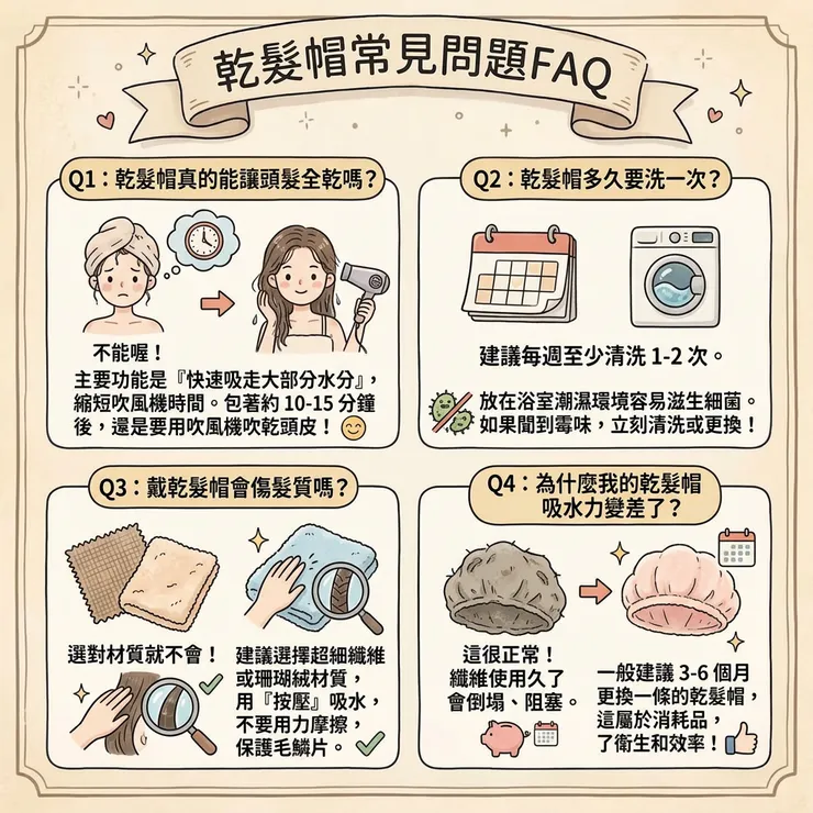 乾髮帽常見問題FAQ