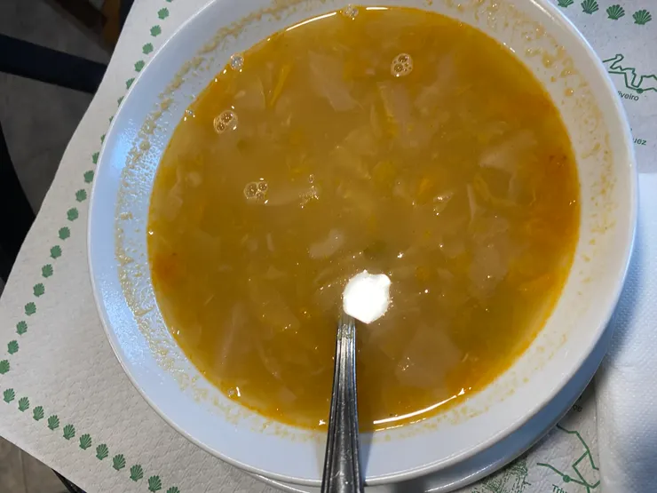 朋友的主餐一，燉豬肉湯