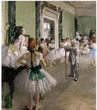 La Classe de danse, by Edgar Degas, 1874~1876