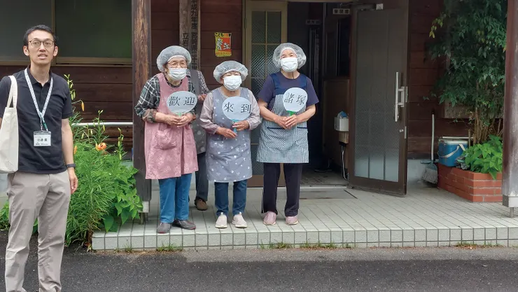 ▲在諸塚村有幾位可愛又高齡阿嬤帶領大家進行蒟蒻與壽司的手作體驗。