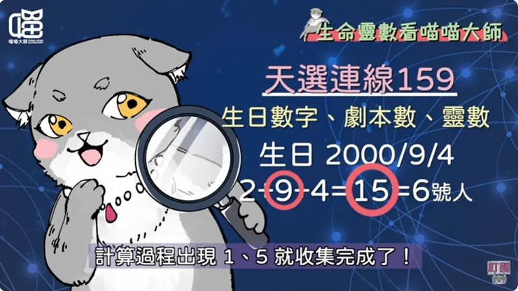 生命靈數連線159的計算方式