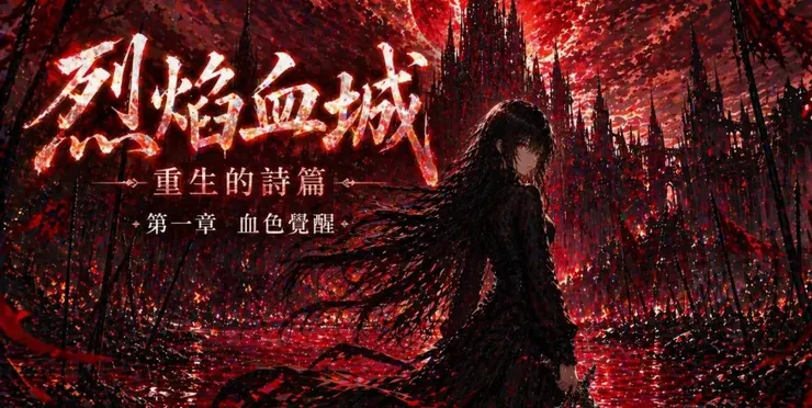 烈焰血城第一章：初始之章，正式更名為血色覺醒。圖為GPT生成。