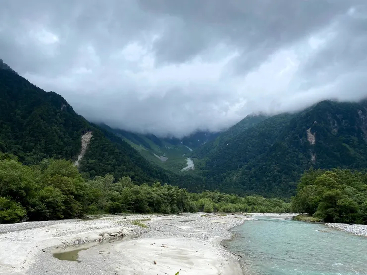 眺望遠方的穗高連峰