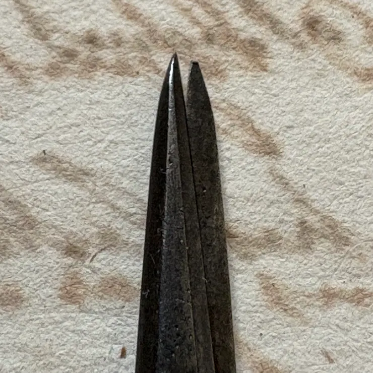 其中一片的刀尖有損一小角(1)