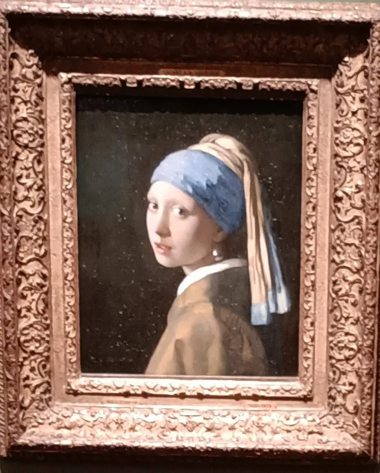 Girl with a Pearl Earring, by Johannes Vermeer（也是我拍的，誇我～）