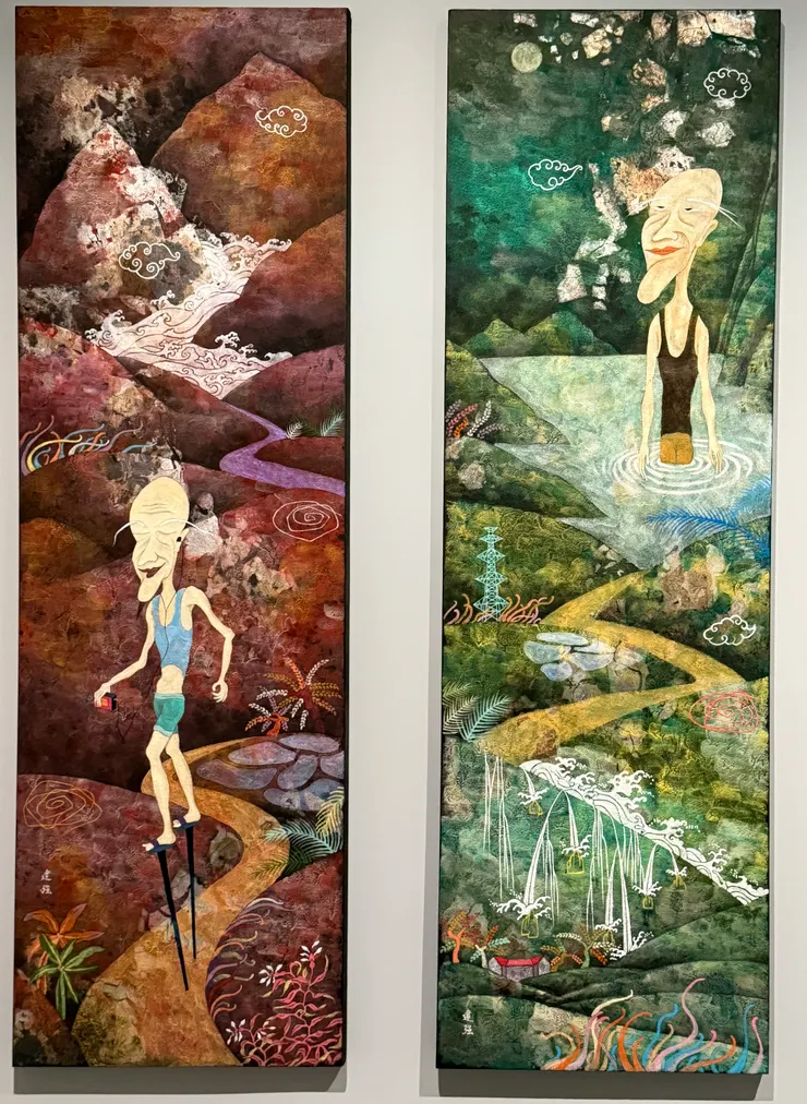 左:音樂與高撬。右:一池春水