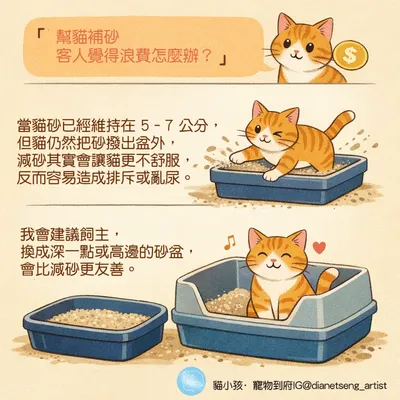 幫貓補砂，飼主覺得浪費怎麼辦？