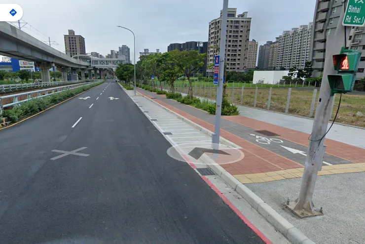 混合車道、自行車道、人行道示意圖(圖/google街景)