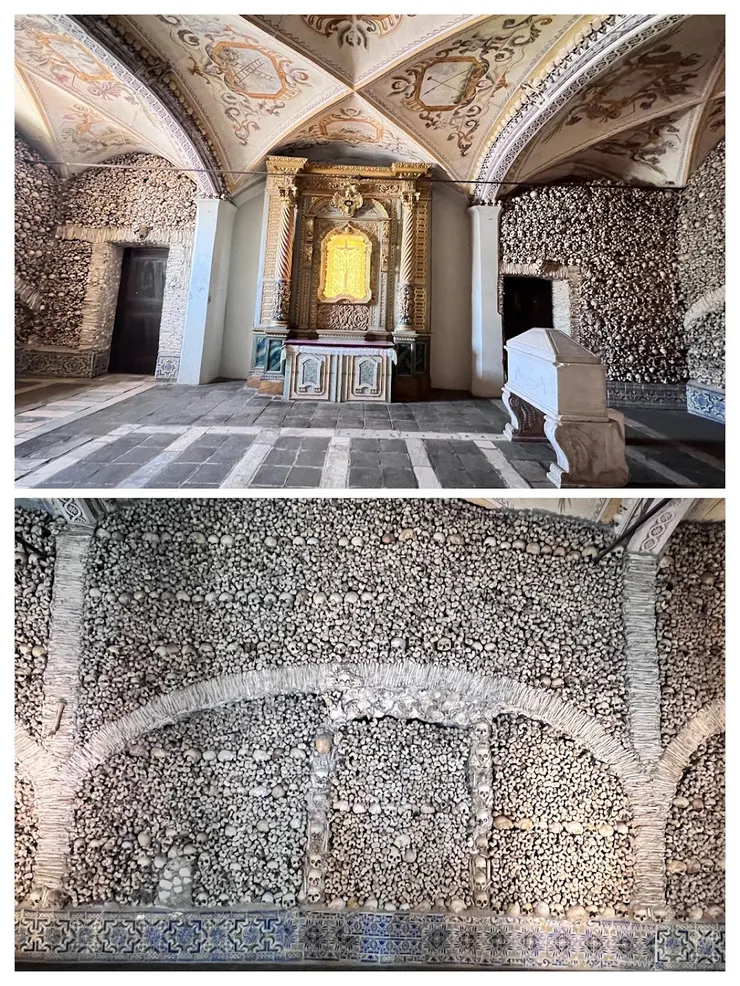 人骨教堂空間其實不大， 但據說用了5000付人骨。