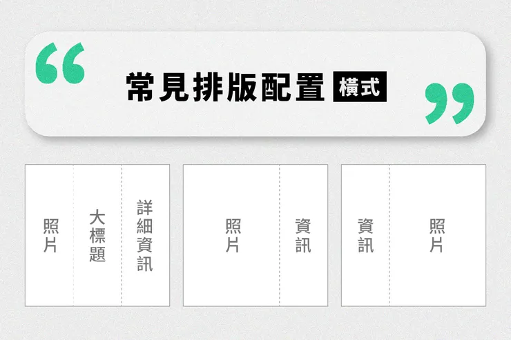 三分法第二步：選擇適合的版面配置