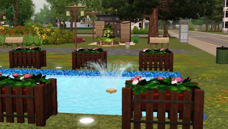 這個噴泉好像一朵花。