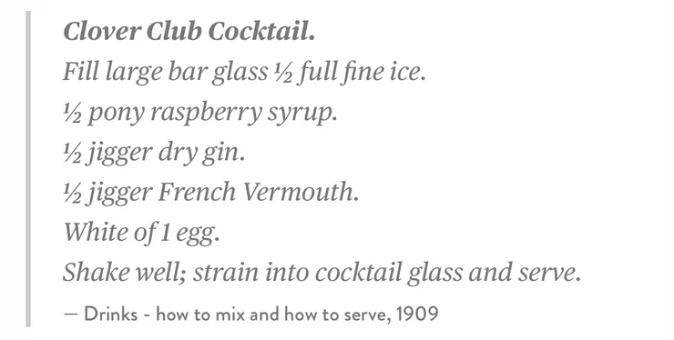 Difford.com: Clover Club