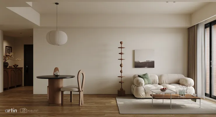 位於桃園的新案件 / 客廳空間