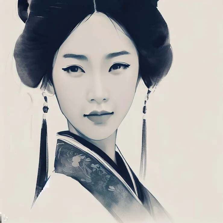 請AI輸出的古裝女子.有點像劇中的誰呢???