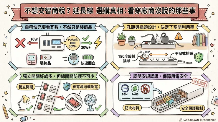 不想交智商稅?延長線 選購真相:看穿廠商沒說的那些事