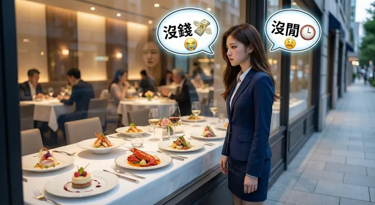 這張圖轉實體化是因為美食佳餚,還是實體食物比較有感。