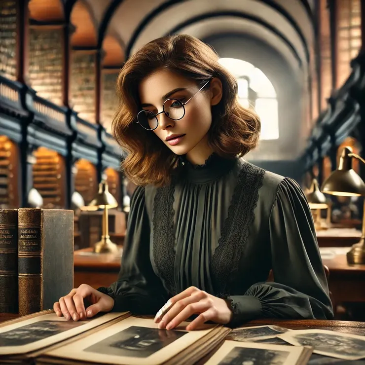Using her expertise and resources, she traced the photograph back to a small community that had once thrived where the library now stood.