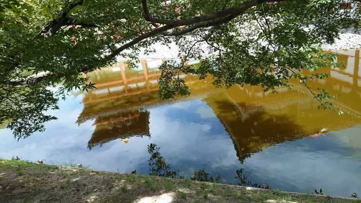 平等院在水中的倒影