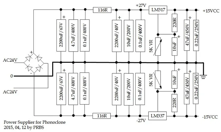加入 CRC 濾波的穩壓電源