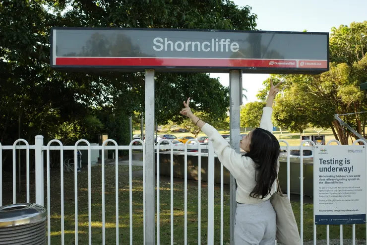 搭乘Shorncliffe line到最後一站就是了✨