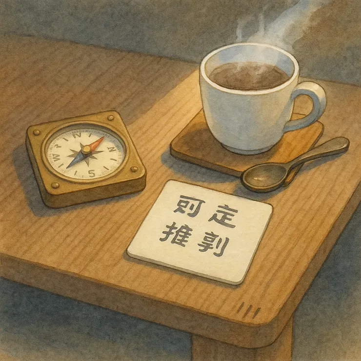 羅盤放平,笑在杯沿,四行當抬頭。