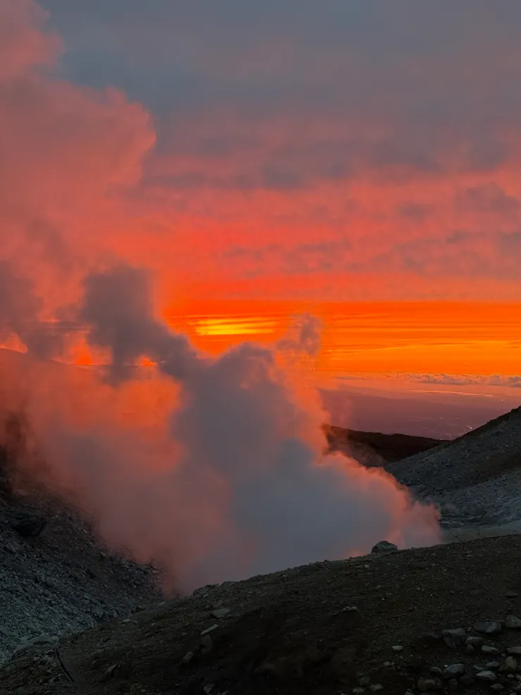 超幸運的傍晚火燒雲