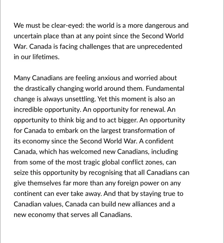 Throne Speech 節錄。